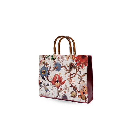 Floral Tapestry Tote Handbag – Elegant Vintage Style